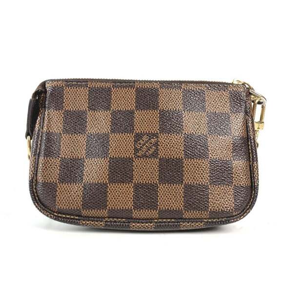 LOUIS VUITTON Brown Damier Canvas Pochette Mini Bag